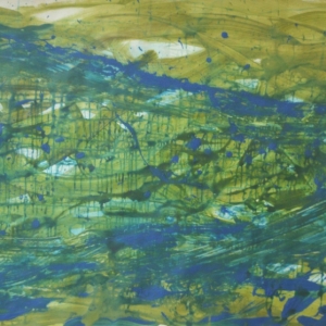 No man's land,  Magic carpet series Nr 12. / acrylic on paper,  1 x 2 m,  2018 / Music: Sumac dub  - No mans dub