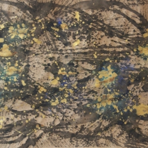 Nebula, Magic carpet series Nr 9. / acrylic on paper,  1 x 2,6 m,  2018 / Music: Alpha steppa ft. Nai Jah Biko