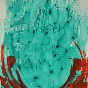 Poppy flower / ecoline on paper, 100 x 70 cm, 2018