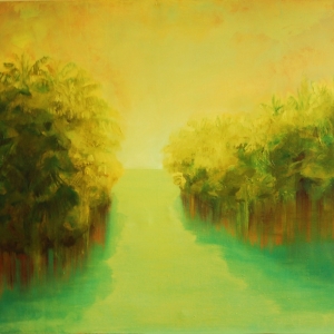 Arrival time - Clean meditation / oil on canvas, 130 x 135 cm, 2014