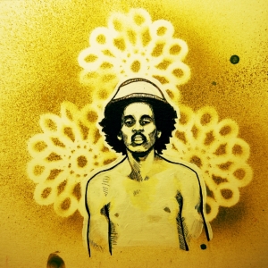 Bob Marley / mixed media on paper, 21 x 29, 7 cm, 2014
