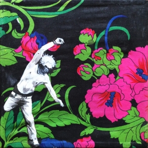Decorative bombing, Occupy! series / acrylic on textile, 20 x 20 cm, 2012