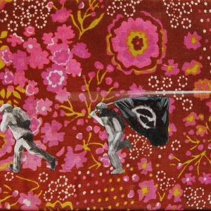 Gardening, Occupy! series / acrylic on textile, 20 x 30 cm, 2012