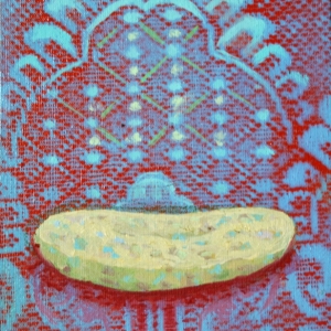 My sponge / mixed media on wood, 18 x 13 cm, 2018
