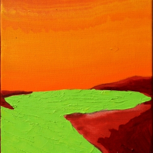 Somekind of arrival / oil on canvas, 18 x 24 cm, 2018