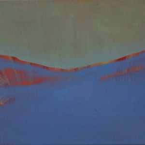 Cobalt mountain / mixed media on canvas, 30 x 40 cm, 2018