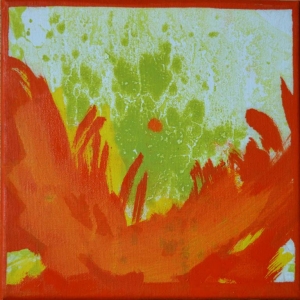 Florish / mixed media on canvas, 20 x 20 cm, 2018