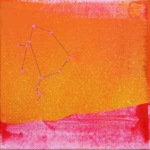 Ophiuchus, Star walker series / mixed media on canvas, 20 x 20 cm, 2019