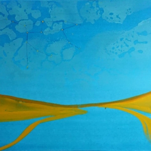 Ursa maior, Star walker series / mixed media on canvas, 60 x80 cm, 2019