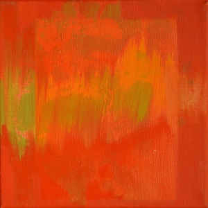 Yawning Colors / mixed media on canvas, 20 x 20 cm, 2018