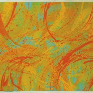 Step 1, Sound carpet series / oil on canvas,  1,10 x 3,07 m, 2019